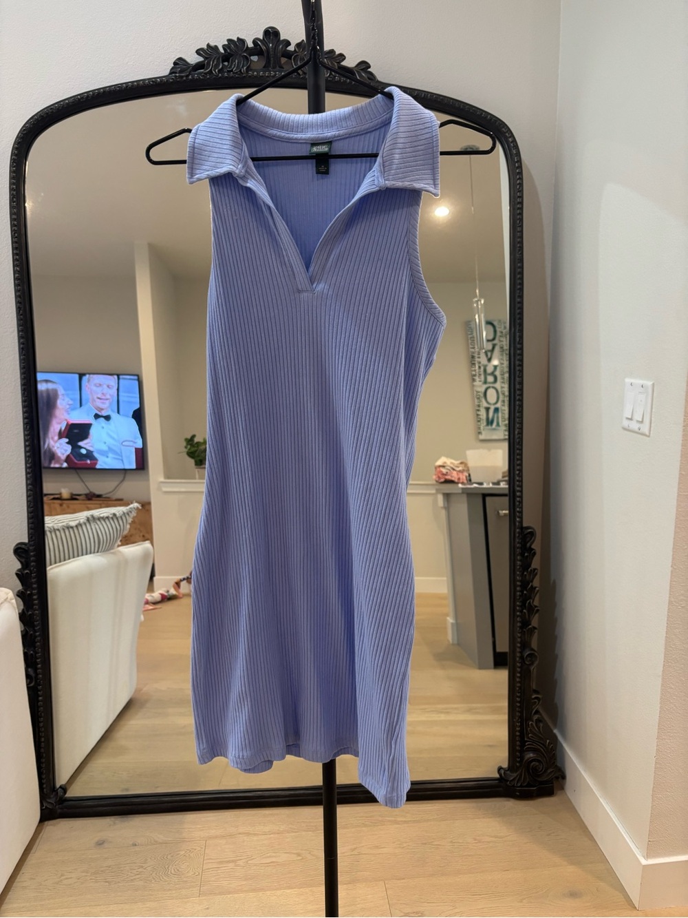 wild fable Lavender Ribbed Polo Tank Dress
